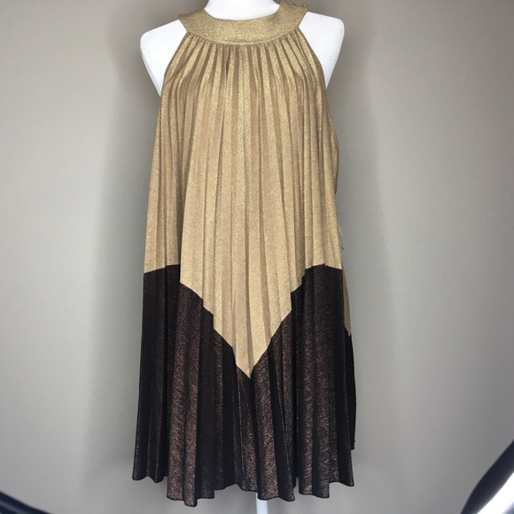 NWT Free People | Pleated Love Metallic Mini Dress - Picture 4 of 7